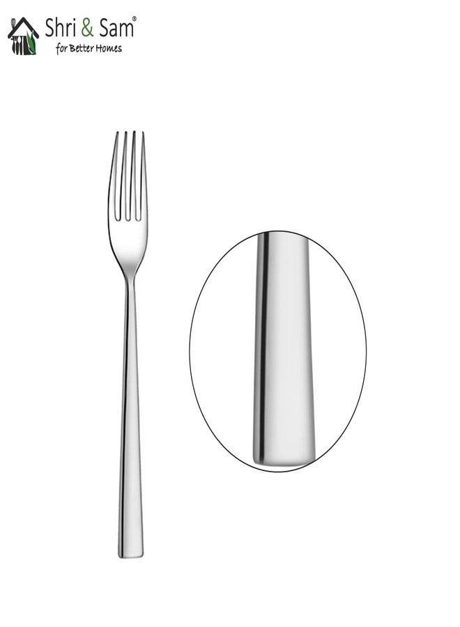 Shri & Sam Stainless Steel Lotus Plain Baby Fork,6 Pieces - Image 3